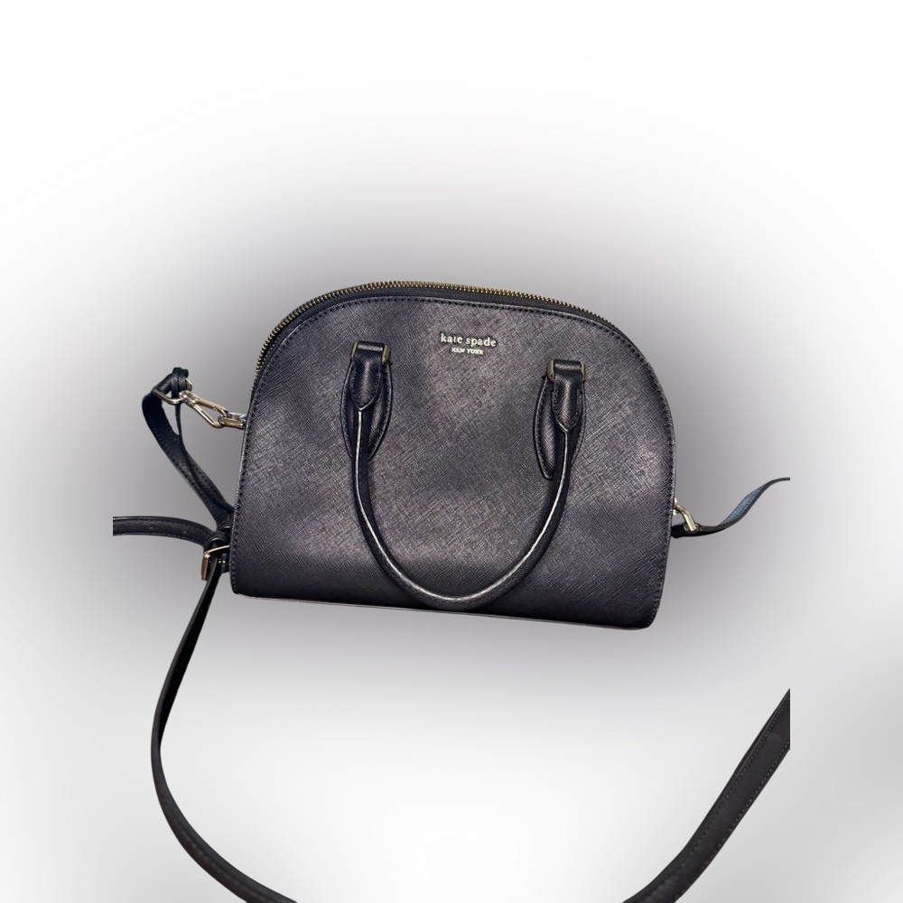 Kate Spade Reiley Medium Dome Satchel – Black Saffiano Leather - Picture 2 of 8